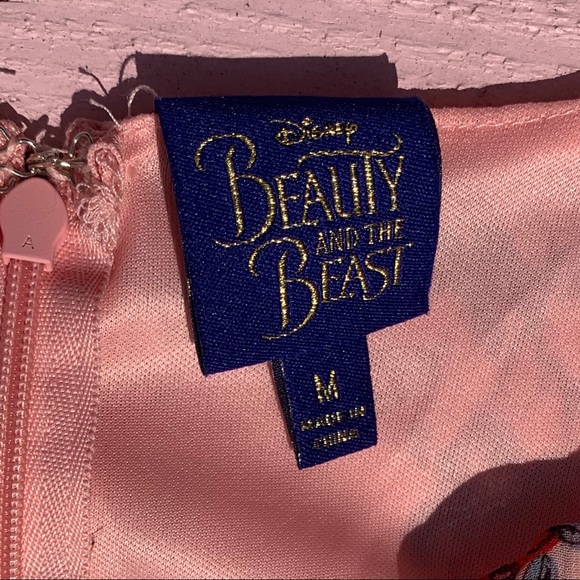 Disney | Dresses | Disney Beauty And The Beast Pink Floral Dress | Poshmark